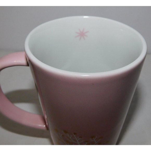 Davids Tea Perfect Mug Cool Pink Starry Tree with Lid 12 oz White Gold- - Picture 7 of 9